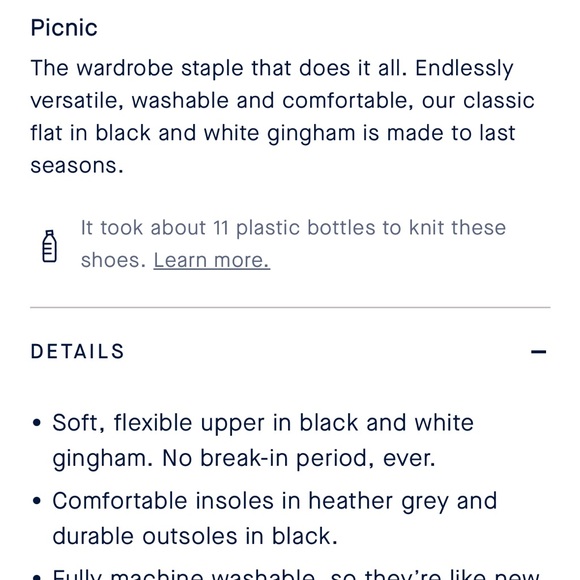 🩶 NWT. Rothy’s gingham houndstooth black and white shoes size 9.Box included.🤩 - Picture 5 of 16